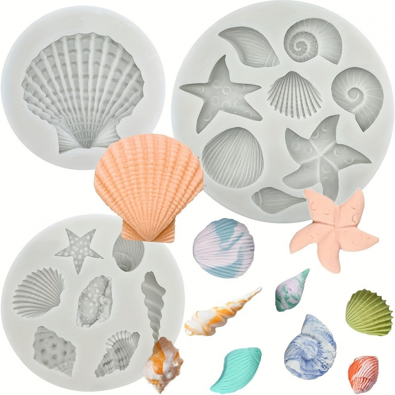 Candle Making Kits - 3pcs/set, Shell Mold Set, Irregular Shape,
