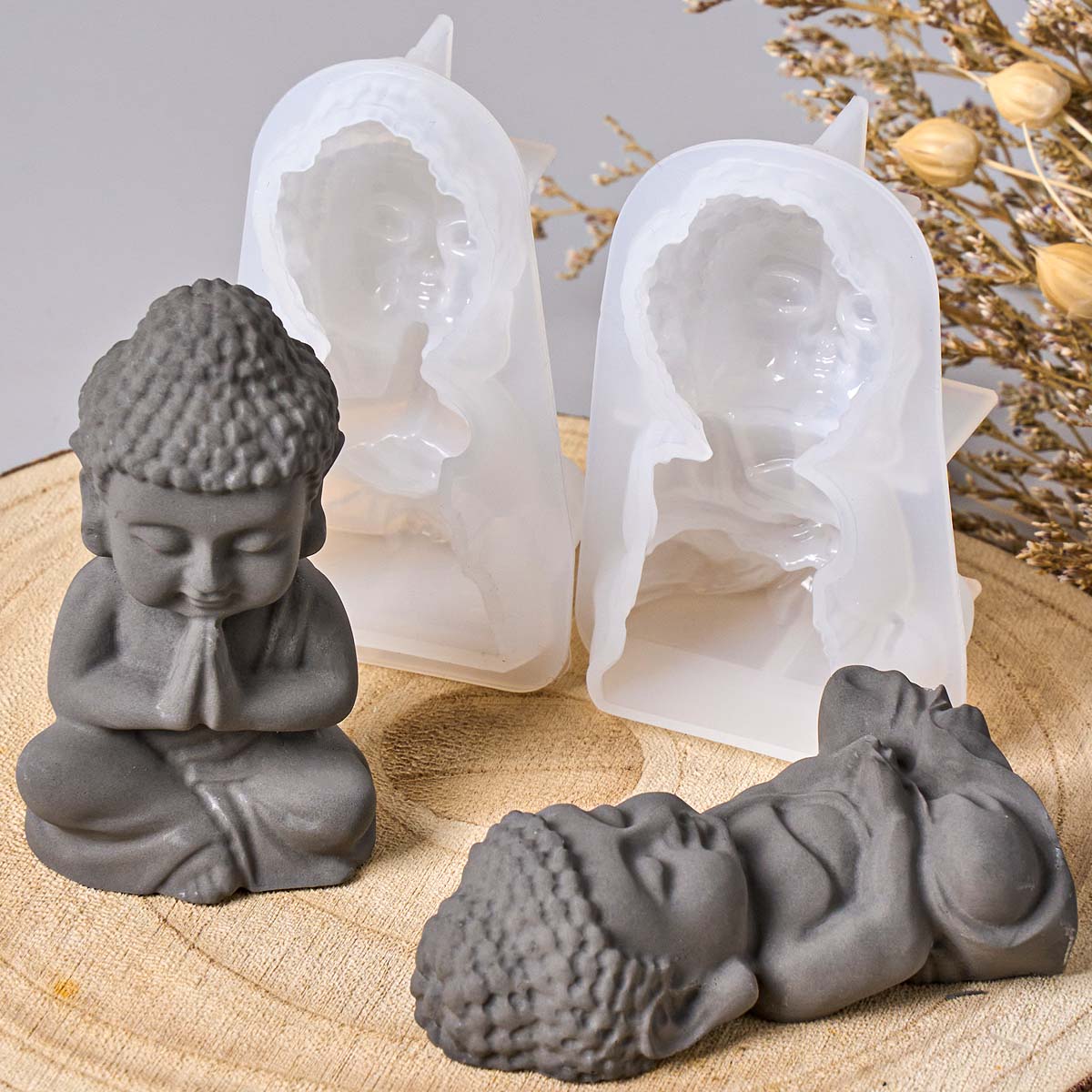 3D Buddha Silicone Candle Mold - Candle Making Process ulasan dan harga