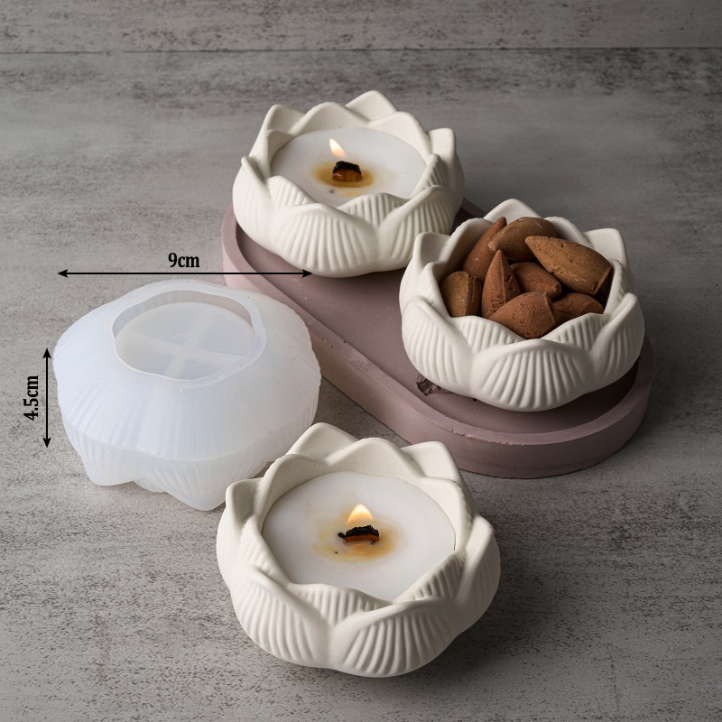 3D Lotus Candle Holder Silicon - Candle Making Process ulasan dan harga