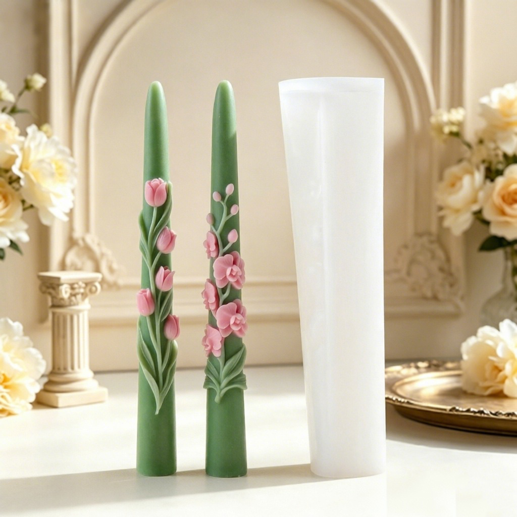 Long Pole Flower Taper Candle  - Candle Making Tips ulasan dan harga