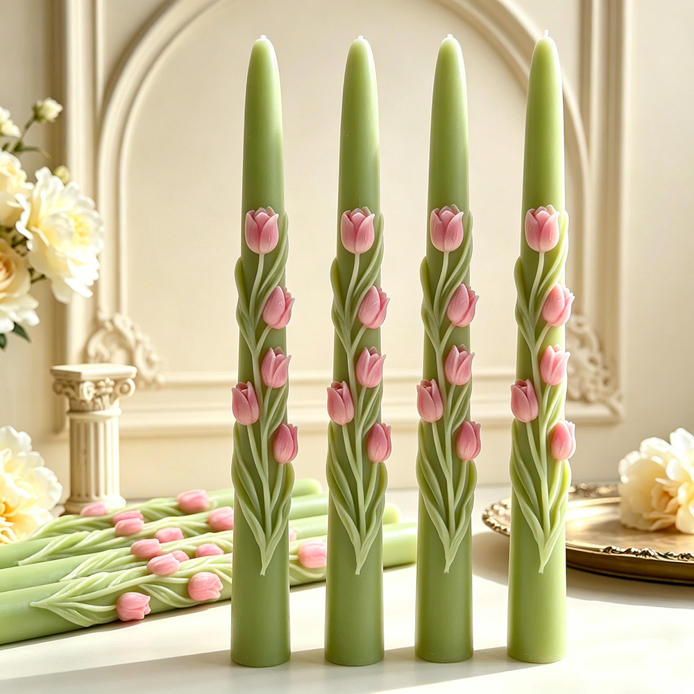 Long Pole Flower Taper Candle  - Candle Making Tips ulasan dan harga
