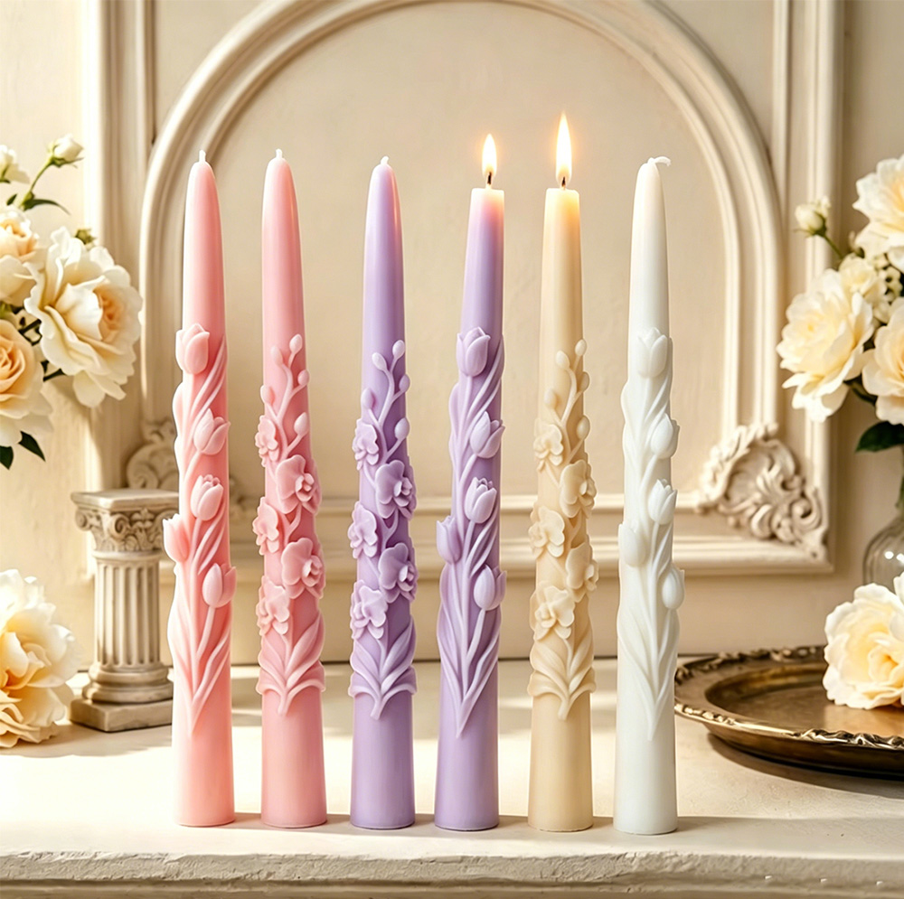 Long Pole Flower Taper Candle  - Candle Making Tips ulasan dan harga