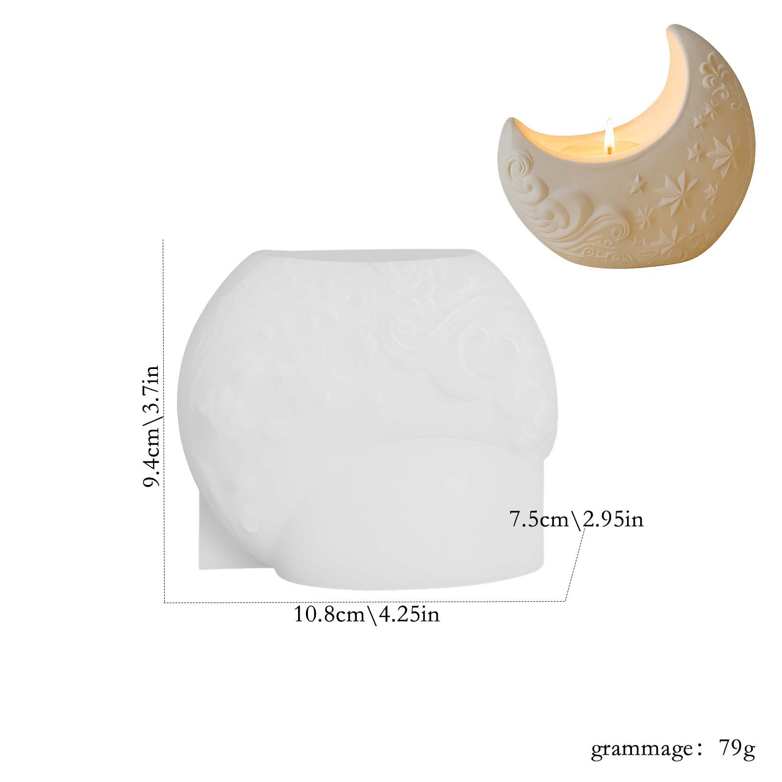 3d Relief Moon Gypsum Resin Mo - Candle Making Process ulasan dan harga