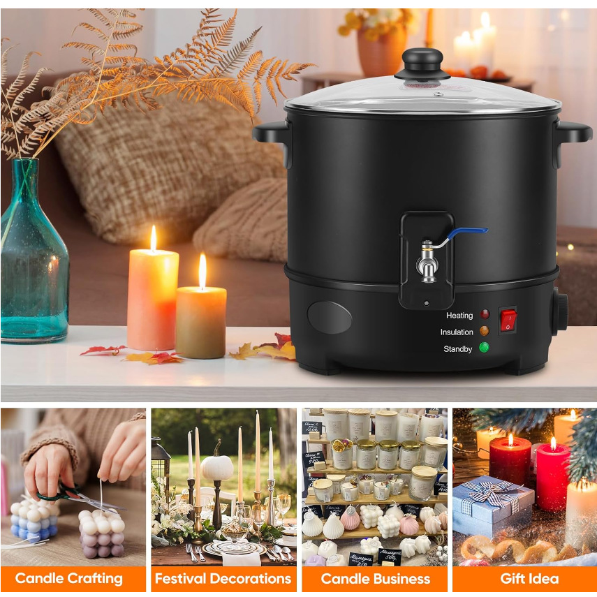 EU US Plug Electric Melting Ca - Candle Making Wax Melter ulasan dan harga