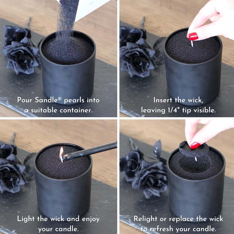 Black Candle Sand with Wick, 2 - Candle Making Tips ulasan dan harga