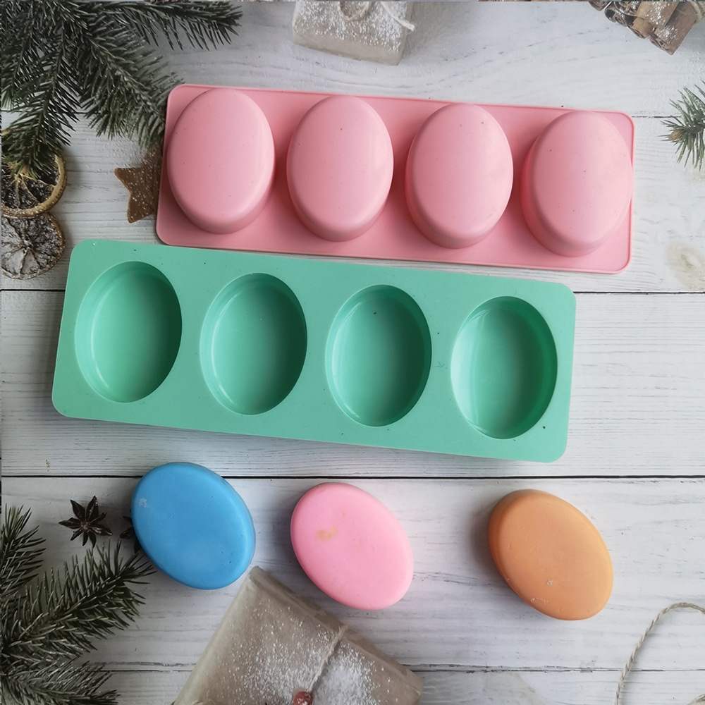 4 Cavities Oval Handmade Soap  - Candle Making Kits ulasan dan harga