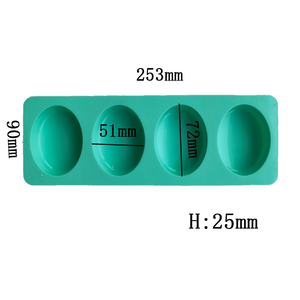 4 Cavities Oval Handmade Soap  - Candle Making Kits ulasan dan harga