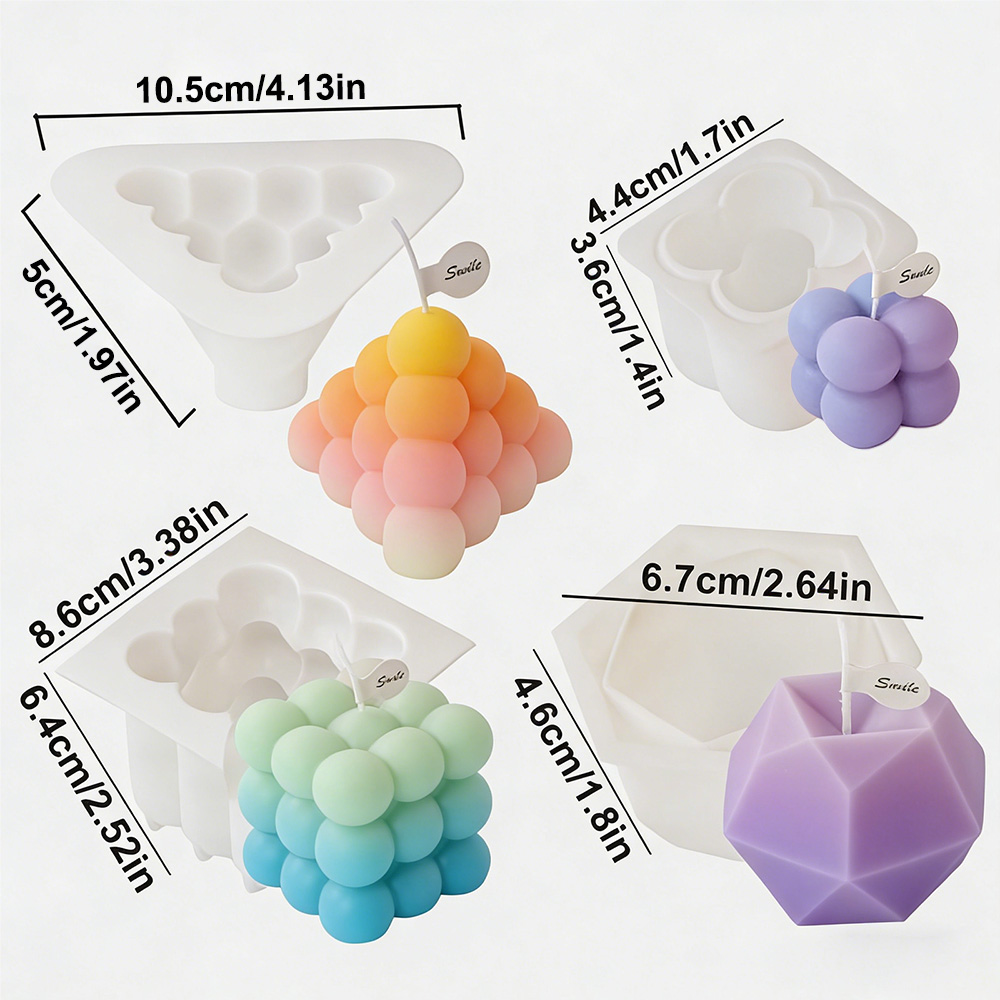 3D Bubble Cube Silicone Candle - Candle Making Kits ulasan dan harga