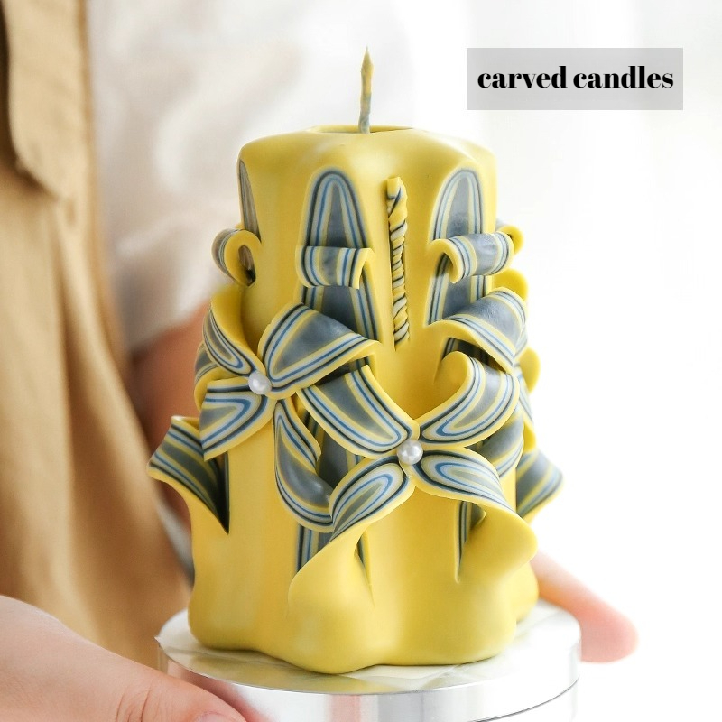 1KG Carved Scented Candle Raw  - Candle Making With Beeswax ulasan dan harga